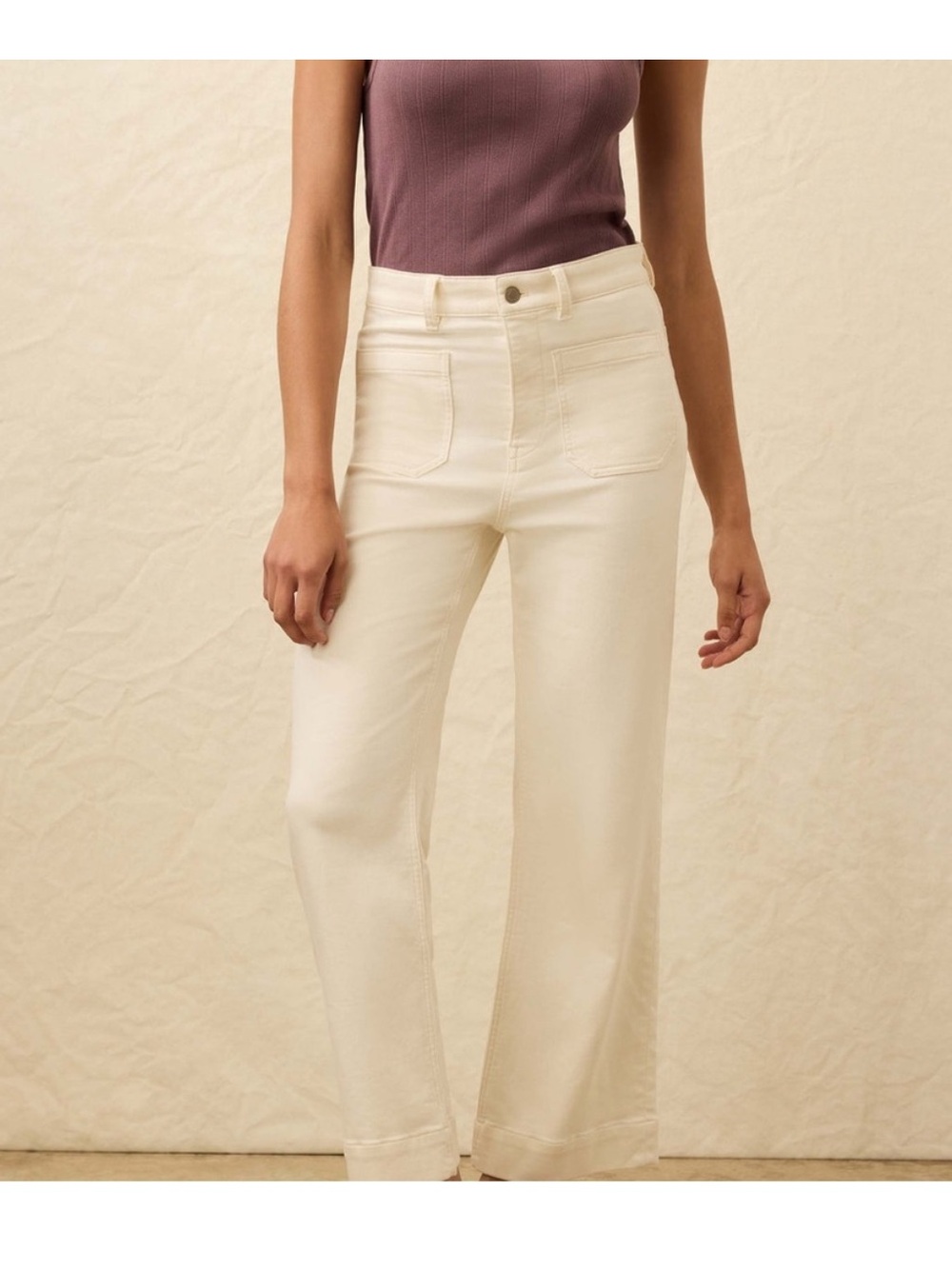 Faherty | Stretch Terry Patch Pocket Pants Jeans Cream Size 27